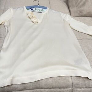 Gerard Darel women’s Ivory Long Sleeve Top